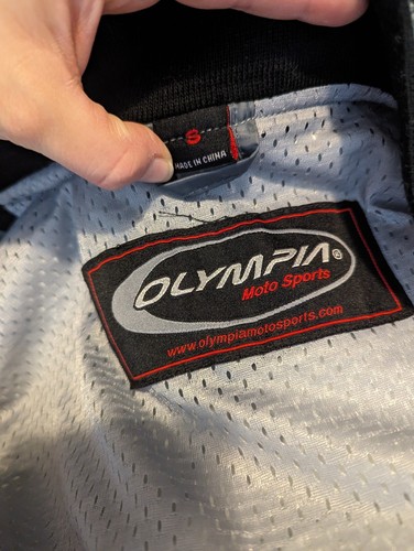 Vintage Olympia Moto Sports Motorcycle Jacket Black/Grey Small Good Condition - Picture 8 of 10