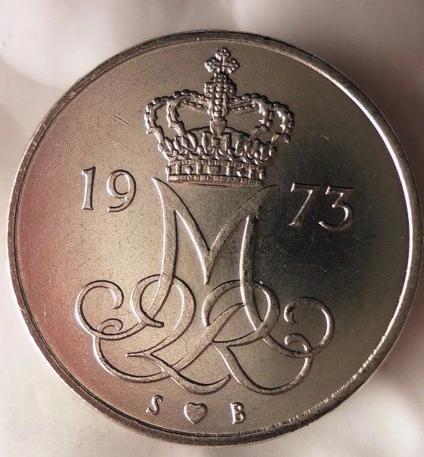 1973 DENMARK 10 ORE - Uncirculated from Mint Roll - BARGAIN BIN #EEE - Image 2 of 2