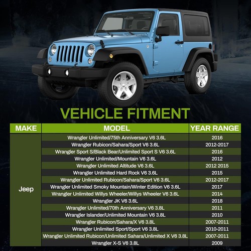 Radiator Compatible with 2012-2017 Jeep Wrangler 3.6L, 2007-2011 Wrangler 3.8L V - Picture 2 of 7