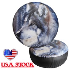 Spare Tyre Cover Car Tire Cover 14" Waterproof Easy Install For Jeep Pickup Boat