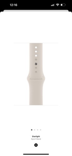 Apple Watch Sport Band 41mm (38/40) Genuine OEM Starlight Silver S/M Used - Picture 6 of 6