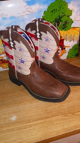 Justin Gypsy Boot Women's 10B Stars & Stripes Ole Glory Square Toe L9520 - Picture 3 of 5