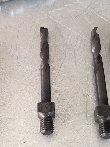 50 #10 DRILL BITS THREADED SHANK SPLIT POINT COBALT STEEL 1-1/8" FLUTE USA - Picture 3 of 6