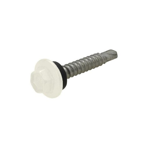 10g (4.80mm) x 25mm NEO Surfmist Hex Flange Metal Self Drilling Screw Painted - Picture 2 of 4