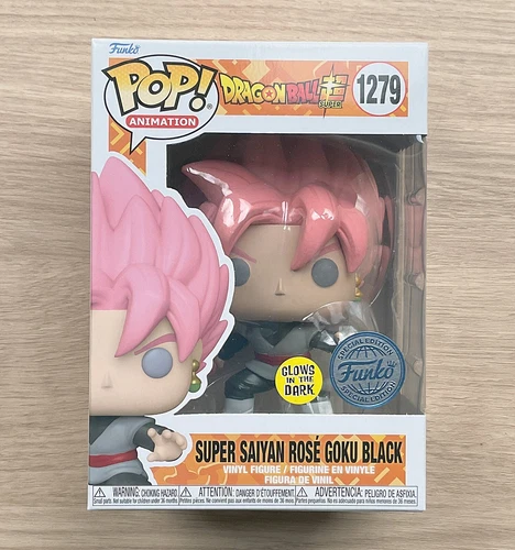 Funko Pop Dragon Ball Z Super Saiyan Rose Goku Negro GITD #1279 + Protector Gratis