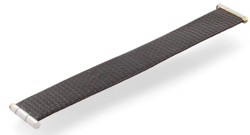 17mm-20mm echt BOUCHERON Reflet dunkelbraun Eidechse Leder Uhrenarmband Band - Bild 2 von 4