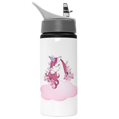 Personalised Water Bottle School Sport Drink Leakproof Spill Proof Unicorn Gift - Picture 7 of 22