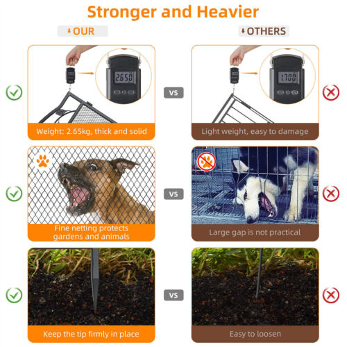 5xBeautiful Garden Fence Heavy Duty Path Backyard Border Sturdy Long Insert Legs - Picture 17 of 18