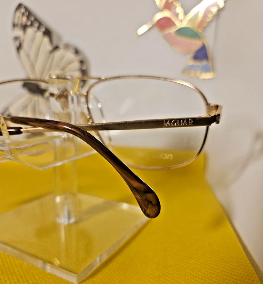 Nuevas gafas vintage Jaguar 3455-009 doradas 61-16 Pure Titianium FMG Irlanda Foto 2 de 4