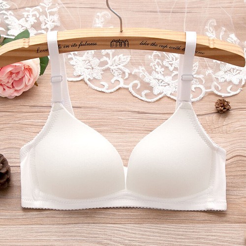 Top BH Teenage Girls' Lightly Padded Wirefree Cotton Bra Underwear Training Bras - Picture 6 of 24