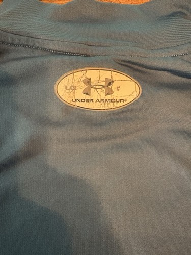 Under Armour Men’s Shirt Large, Coldgear Mock Neck Compression ,fitted,L. Blue - Picture 5 of 5