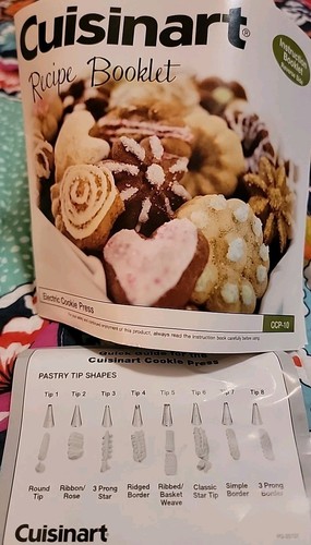 Cuisinart Electric Cookie Press CCP-10Y (Yellow) 8 Tips 12 Discs Tested - CLEAN - Picture 7 of 12