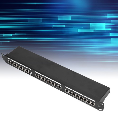 24 Port Cat6 Shielded Patch Panel RJ45 Network Patch Panel Coupler Patch Panel - Photo 6/12
