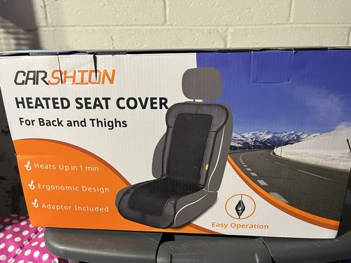 CarShion Heated Seat Cover Cusion for Back, Waist,Thighs, 47.2" Long Black Mesh - Bild 2 von 7
