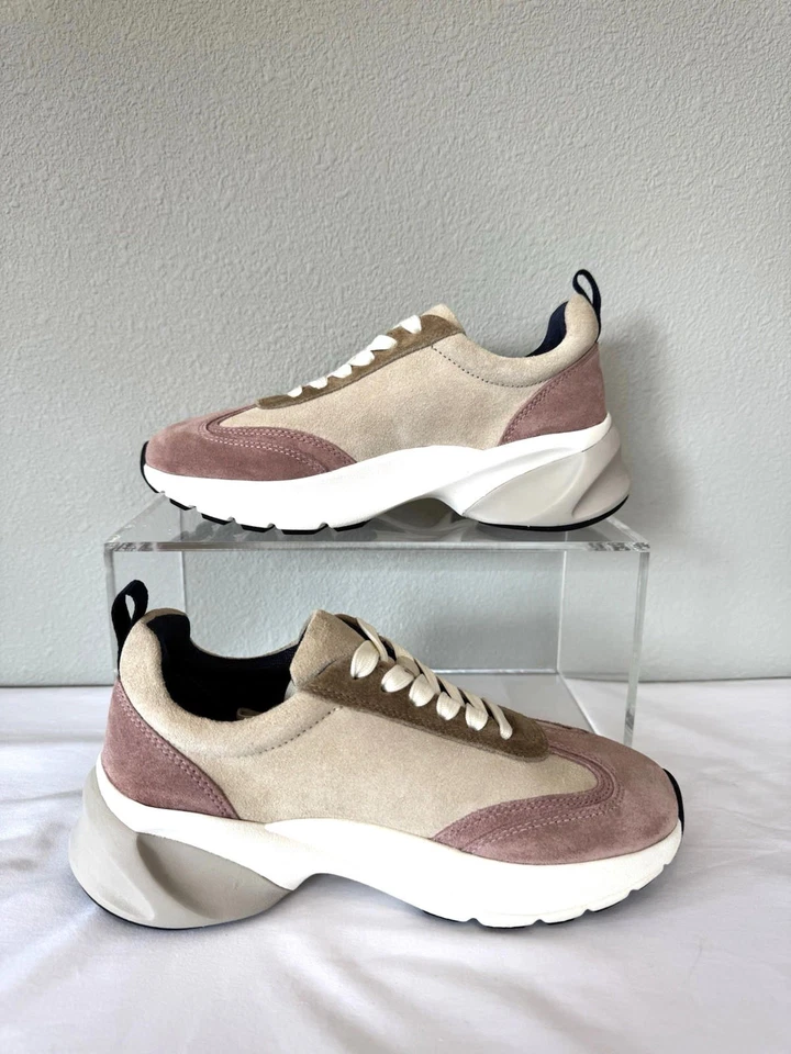 $300 NEW Size 5 Womens Tory Burch Good Luck Trainers Pink Tennis Shoes Sneakers - Image 3 of 4