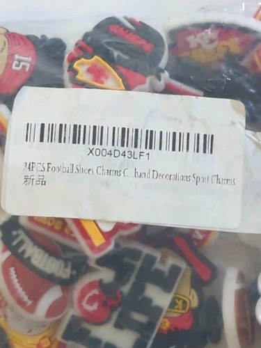 Kansas City Chiefs Football  Shoe Jibbits Charms For Crocs or similar 34 Pieces - Picture 3 of 8