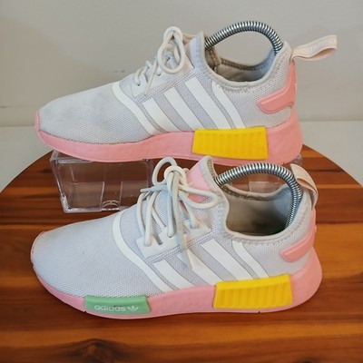 Adidas NMD R1 Youth 5.5  Shoes White Beam Pink Shoes Sneakers HP7882