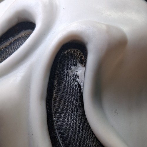 Vtg Scream Ghostface Mask Squinty Eyes Easter Unlimited Inc MK Glow In The Dark - Picture 8 of 15
