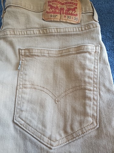 Levi’s 511 Slim Fit Jeans Herren Größe 30 x 30 Denim Beige Stretch Baumwollmischung - Bild 4 von 19
