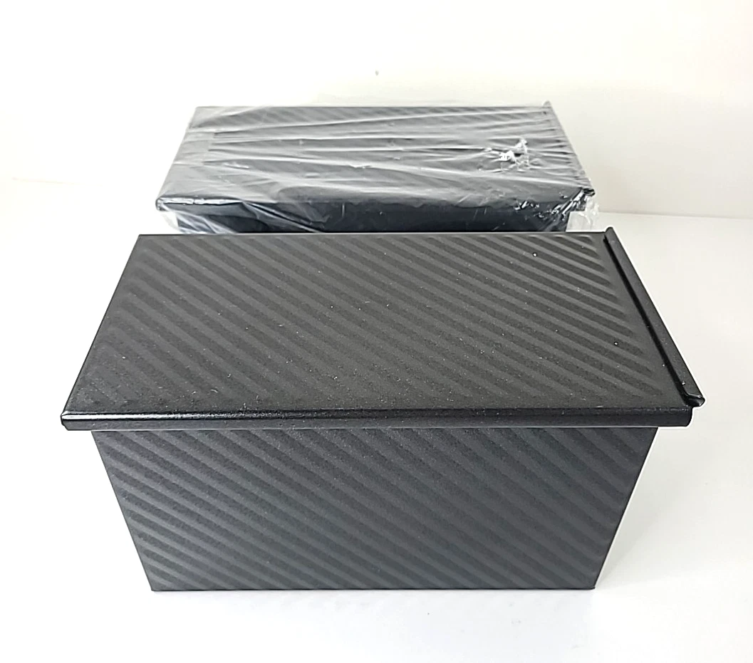 Set of 2 Loaf Pans Non Stick Carbon Steel Bread Baking Toast new 8x4x4 kitchen