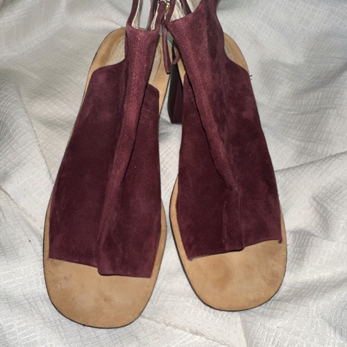Gorman Suede Leather Burgundy Mid Heel Ankle Heel Shoe Sz 40 8.5 - Picture 6 of 6