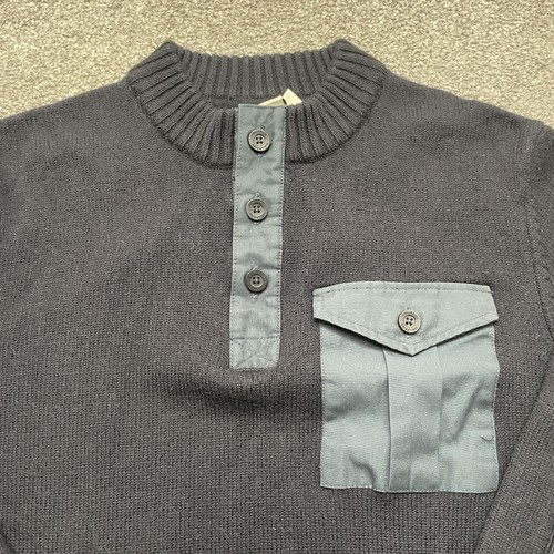 Suéter Fjallraven Para Hombres Medio Azul Marino Oscuro G-1000 Bolsillo Lana Pullover Exterior - Imagen 3 de 11