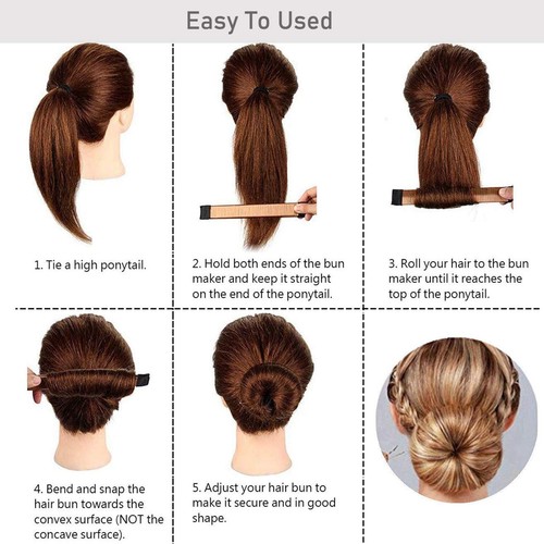 Magic Bun Makers 3 PcsProfessional Hair Bun Maker-Donut Hair- Perfect Hair Bu... - Picture 6 of 6