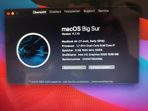 Rarität! Apple MacBook Air i7, 8GB Ram, 512GB 2014/2015 Ladezyklen 169 - Afbeelding 6 van 6