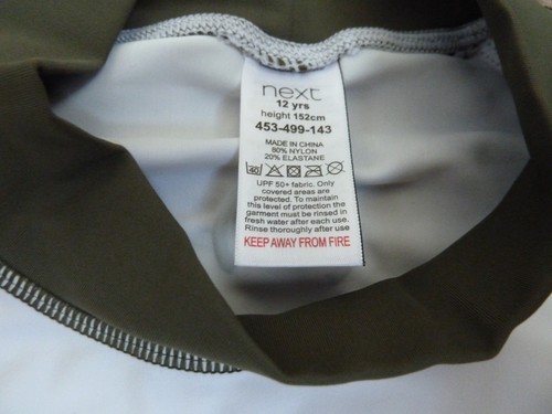 Next Boys Short Sleeved Sun Protection Top Age 12 Years - UPF 50+ Fabric #2 - Picture 4 of 4