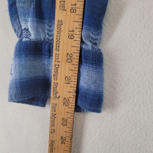 Mudd Shirt Womens Large Blue Plaid Button Down Long Sleeve Casual Top Flannel - Picture 9 of 12
