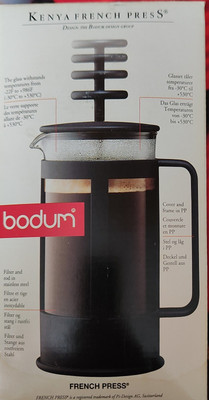Bodum Kaffeebereiter für Kaffeebohnen, französische Presse, mit A