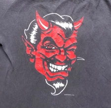 Vtg 90s Fashion Victim Handsome Devil T Shirt Single Stitch Faded Large