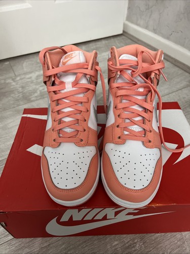 Nike Dunk High Women’s Uk 6 Coral & Grey - Bild 3 von 8