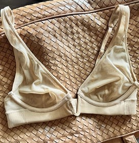La Perla Tan Cream Light Wireless Bra Made in Italy Size 2 or USA 34