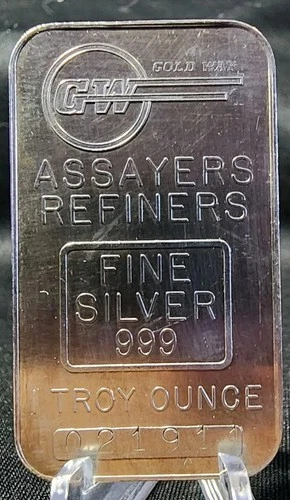 Gold Way Refiners-Assayers GW 1 oz. Silver .999 Fine Bar Ingot S#-021911