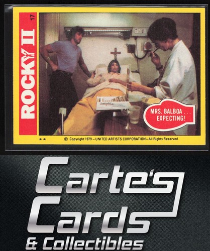 Mrs. Balboa .. Expecting! 1979 Topps Rocky II #17 Talia Shire Sylvester Stallone - Picture 1 of 2