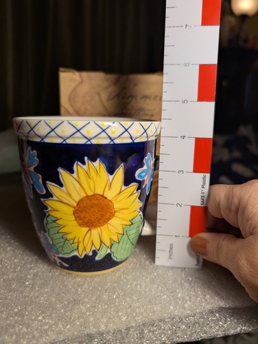 Rare Starbucks Barista 18 Oz Tavolo III Mug 2003 New In Box Sunflowers Butterfly - Picture 11 of 11