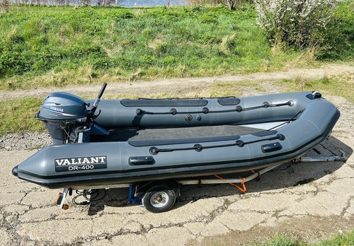 Refurbished 4m Rib Inflatable Boat with Trailer and Outboard Engine - Picture 2 of 12