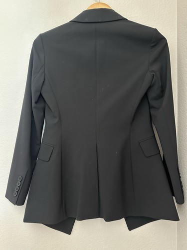 THEORY schwarzer Sedeia Becker Blazer Mantel Jacke vorne offen Gr. 00 Passform Gr. 2, adrett - Bild 4 von 8