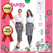Burda 6370 Sewing Pattern 2x Misses' Fitted Long Pencil Skirt Size 8-18