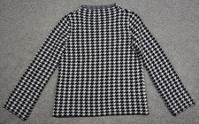 Ann Taylor Long Sleeve Pullover Sweater Women's Small Navy Blue  White Pattern