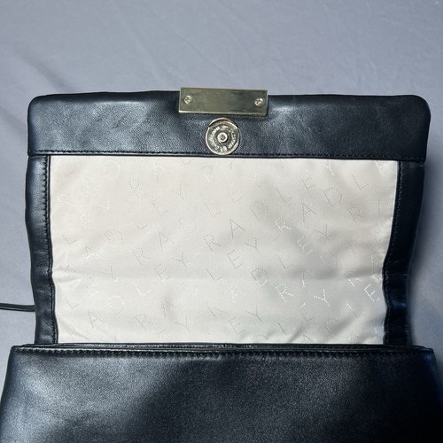 Radley London Mill Bay Flapover Quilted Black Clutch Purse- Elegant And Timeless - Picture 11 of 24