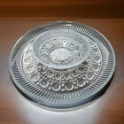 Vintage Federal Glass Windsor Pattern 11" Service Plate & Matching 5.75" Bowl