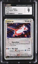 CGC 9 MINT Latias ex 2003 EX Dragon 93/97 Holo Pokemon Card