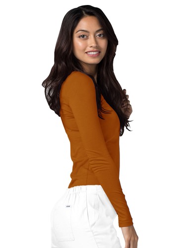 Adar Womens Comfort Long Sleeve T-Shirt Underscrub Tee - Picture 115 of 245