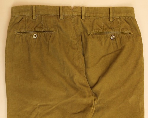 Incotex 1951 von Slowear khaki 100 % Baumwolle Cord Hose vorne flach 34 x 35 - Bild 8 von 8