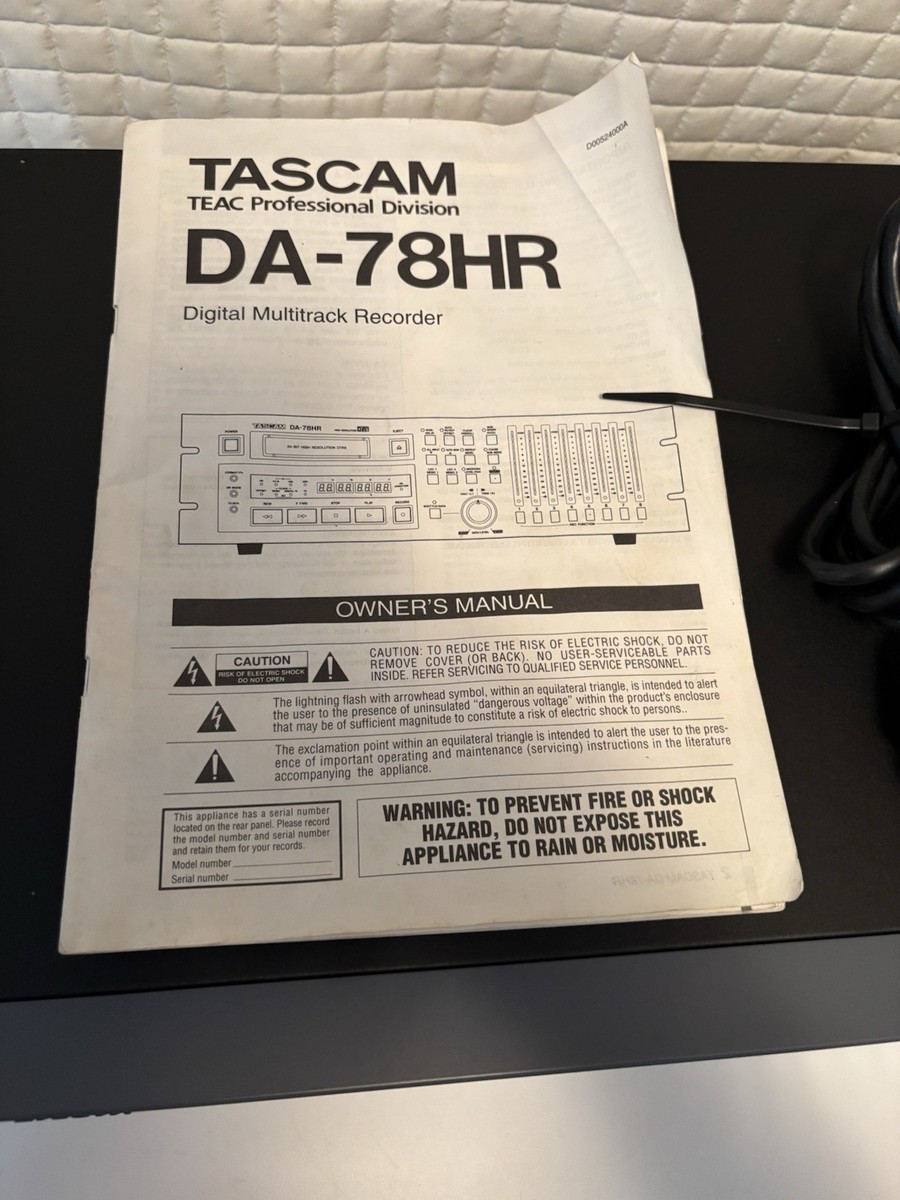 TASCAM Da-78hr High Resolution 8 Track 24 Bit DTRS Digital