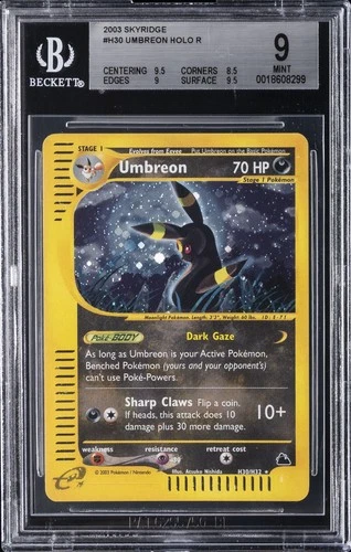 2003 POKEMON SKYRIDGE HOLO RARE #H30 UMBREON BGS 9