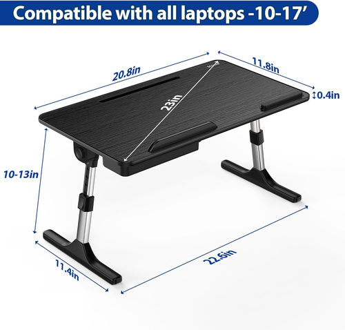 LT05 Adjustable Laptop Table, Lap Desk, Portable Standing Bed Desk, Foldable Sof - 第 5/8 張圖片