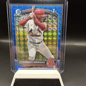 2025 Bowman 1st Chrome Rainiel Rodriguez Blue Geometric /150 Cardinals
